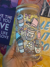 Load image into Gallery viewer, ☕️Soft Girl Café Clear Glass Cup