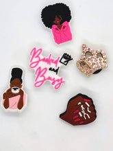 Load image into Gallery viewer, Booked And Busy 5pc Croc Charm Set