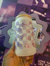 Load image into Gallery viewer, 💜Checkmate Love Frosted Glass Cup
